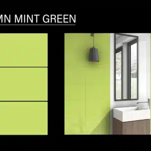 HMN Mint Green – 18x12 inch soothing wall tile by Johnson Tiles | Tile House showroom in Vadapalani, Chennai