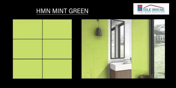 HMN Mint Green – 18x12 inch soothing wall tile by Johnson Tiles | Tile House showroom in Vadapalani, Chennai
