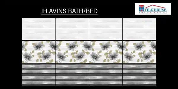 Avins Concept tile – 18x12 inch bath/bed wall tile | Johnson Tiles at Tile House showroom in Mint, Chennai