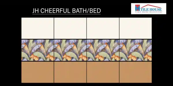 Cheerful tile – 18x12 inch vibrant wall tile for bed & bath | Johnson Tiles at Tile House Redhills