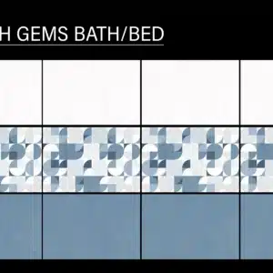 Gems wall tile – 18x12 inch decorative concept for bath/bedroom | Johnson Tiles from Tile House Mint