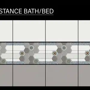 Substance tile – 18x12 inch concept wall tile for bedroom & bath | Johnson Tiles at Tile House showroom, Mint