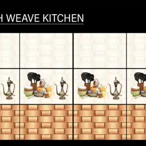 Weave kitchen tile – 18x12 inch wall tile with texture pattern | Johnson Tiles from Puzhal showroom – Tile House