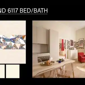 6117 HL tile – 2x1 ft wall tile with neutral tones for bath/bed | Johnson Tiles at Tile House, Mint