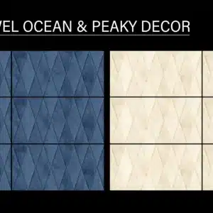 Jewel Ocean & Peaky Decor – vibrant 2x1 ft HL tile | Johnson Tiles at Tile House, Puzhal branch