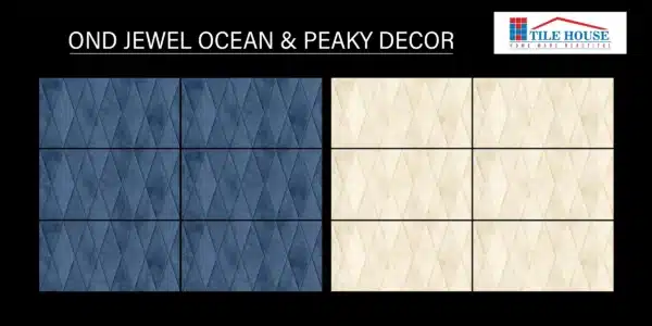 Jewel Ocean & Peaky Decor – vibrant 2x1 ft HL tile | Johnson Tiles at Tile House, Puzhal branch