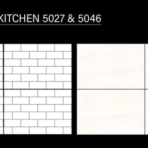 OND 5027 & 5046 – 18x12 inch kitchen wall tiles with coordinated design | Johnson Tiles at Tile House showroom, Redhills