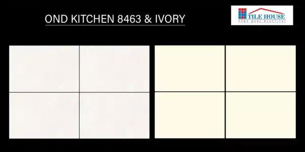 OND 8463 & Ivory – 18x12 inch kitchen wall tiles by Johnson Tiles | Available at Tile House showroom, Madipakkam
