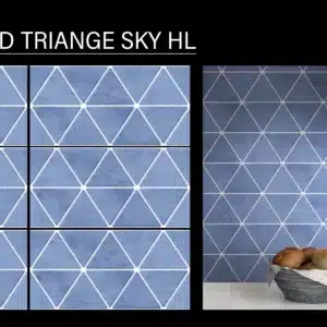 Triangle Sky HL tile – 2x1 ft blue geometric decor wall tile | Johnson Tiles in Madipakkam – Tile House