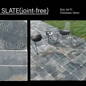 Altroz Slate – 2x1 ft joint-free elevation tile by Johnson Tiles | Available at Tile House showroom, Madipakkam