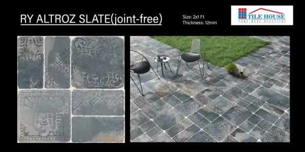 Altroz Slate – 2x1 ft joint-free elevation tile by Johnson Tiles | Available at Tile House showroom, Madipakkam