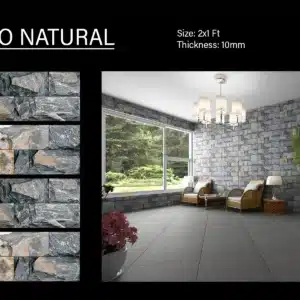RY Bosco Natural – 2x1 ft elevation tile for exterior wall cladding | Johnson Tiles at Tile House showroom, Madipakkam