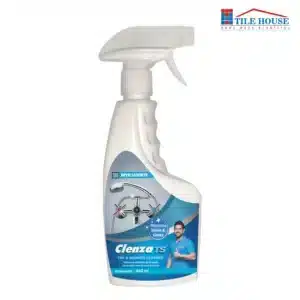 CLENZA TS – tap and shower cleaner bottle close-up | Tile Accessories | Johnson Tiles | Tile House Chennai